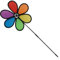 Dynamische Blumen-Windmühle, bunte Gartendekoration, Outdoor-Ornament für Hof, Terrasse, Zuhause, Zelt, Kinderzimmer, tragbar, drehbarer Windfänger