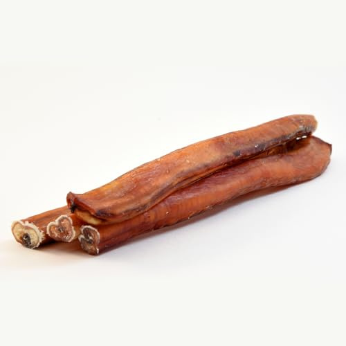 FRESCO Dog Ochsenziemer für Hunde groß 25cm | 250g getrockneter Kauartikel | Geruchsarme, harte Kaustangen ohne Zusätze | Hunde Zahnpflege | Hundeleckerli getreidefrei ideal für kleine & große Hunde