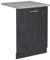 Vicco Panel Frontal del lavavajillas R-Line, Hormigón Negro, 60 cm, ET Mármol