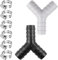 2 Way Y Splitter for Pipes Washing Machine Waste Splitter Dual Waste Pipe Connector for Washing Machine and Dishwasher Universal Drain Hose Connector Compatible with 16-27mm Hoses, 2pack 6 Hose Clamps