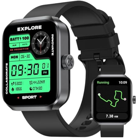 Smartwatch GPS integrato, orologio da uomo con batteria da 450 mAh, impermeabile IP68, 3 ATM, schermo AMOLED da 1,78 pollici, chiamata vocale, monitoraggio salute +60 modalità sportive