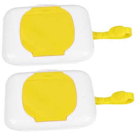 VALICLUD 2stücke Tragbare Feuchttücher Box Aus Geruchlosem Pp Kunststoff Mit Einhand Bedienung Nachfüllbarer Wipes Spender Feuchtigkeitsdicht Und Flexibel Für Wickeltaschen Und Kinderwagen