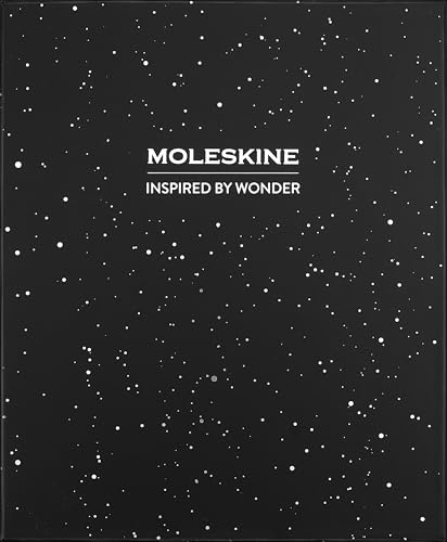 Moleskine Bundle Box Nasa-inspiriertes Notizbuch, L/A5, liniert, fester Einband, 2 Nasa-inspirierte Pins, 4 Nasa-inspirierte Blackwing Graphitstifte, wiederverwendbare Box