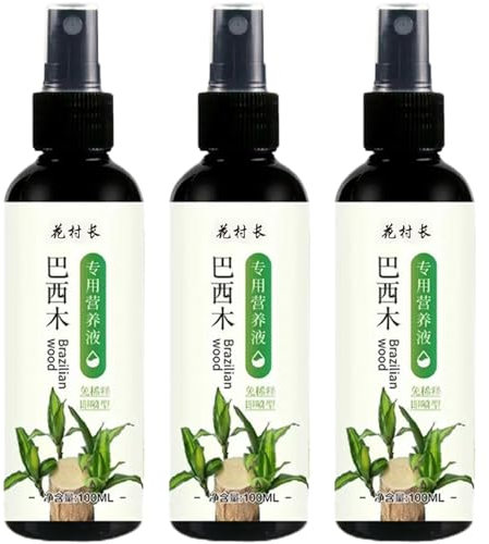 3Pcs Brazilian Wood Plant Food, Indoor Plant Fertilizer for Lucky Bamboo, Brazilian Wood Houseplant Fertilizer, Liquid for Indoor Plants, 100ml Garden Fertilizers Houseplant