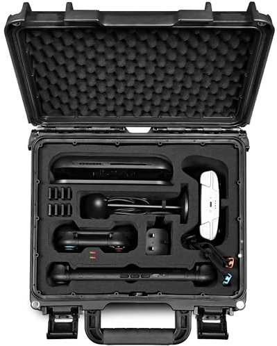 LEKUFEE Custodia Rigida Impermeabile per Nintendo Switch 2, dock, controller Pro Switch 2, fotocamera Switch 2, cartucce di gioco (8 pezzi) e altri accessori (solo borsa e custodia)