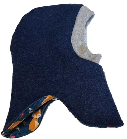 Mütze Schlupfmütze Wintermütze Füchse Mütze Schalmütze Handmade Gefüttert Teddyfutter