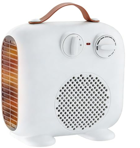 BioAura Portable Heater - 2000W Electric Fan Heater Silent, 3 Modes and Dual Control for Bedroom Desk