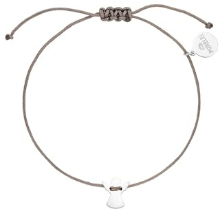 Purelei Angel Armband mit Engelsmotiv – Verstellbares Stoffarmband mit symbolischem Anhänger, wasserfest, 16–20 cm, erhältlich in Gold, Silber oder Roségold