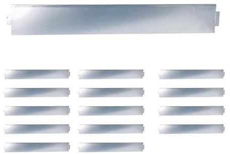 Relaxdays Rasenkante, 15er Set, HxB: 15 x 100 cm, Stahl, Flexible Beeteinfassung, Umrandung für Beet & Rasen, Silber | Stahl verzinkt, flexible Beeteinfassung