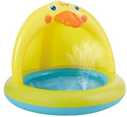 Piccola Piscina Gonfiabile | Piscina Per Bambini Con Parasole E Spruzzatore,Vasca Da Bagno Bambini Da Giardino,Per Giardino Spiaggia Esterno Interno Piccoli Animali Domestici