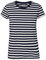 Neutral Mens Fitted T-Shirt, Größe:L, Farbe:White - Navy (Striped)
