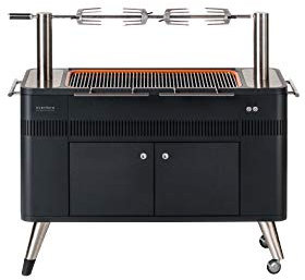 Everdure by Heston Blumenthal HUB 137 cm Holzkohlegrill mit patentiertem integriertem Rotisserie-System und schneller elektrischer Zündung