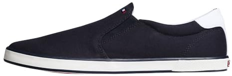 Tommy Hilfiger Zapatilla para Hombre Vulcanized Sneaker Iconic Slip-On Calzado, Azul (Midnight), 41