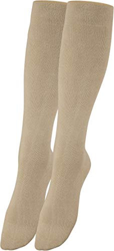 RS. Harmony Stützkniestrümpfe mit Kompression – Ideal für Reisen, Büro & lange Fahrten – Gegen geschwollene Beine – Für Damen & Herren, 44456, 1 Paar, beige, 35-38