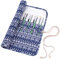 Amoyie Roll Up Paint Brush Holder, Portable Brush Case for Artists, Canvas Carrier Bags for acrylic, watercolour, oil paintbrush, Blue Elephant
