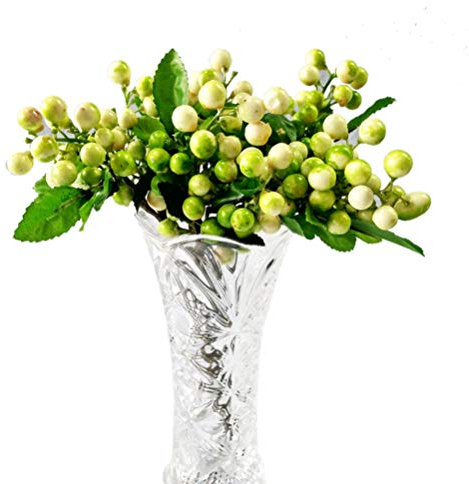 Bacche Di Agrifoglio Artificiali Bacche Di Simulazione Decorazione Natalizia Frutta Artificiale Realistica Agrifoglio Bianco Bacche Finte Foglie Verdi Bianca Bacca