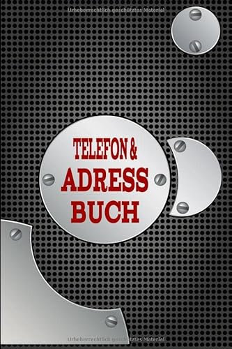 Telefon und Adressbuch: Telefon - und Adressbuch für Ihre Adressen, Kontakte und Telefonnummern. Einfaches Organiesieren dank Register. Design : Floral rote Herzen
