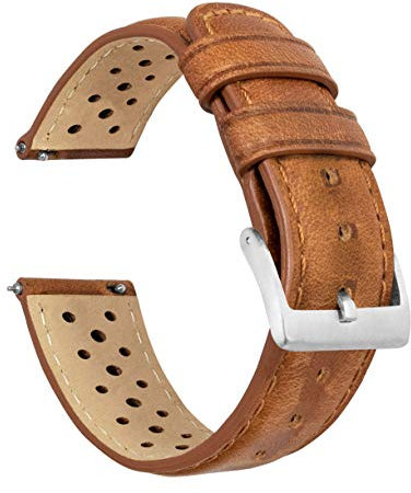 Barton Racing Horween-Lederarmband, Schnellverschluss, 18 mm, 19 mm, 20 mm, 21 mm, 22 mm, 23 mm und 24 mm