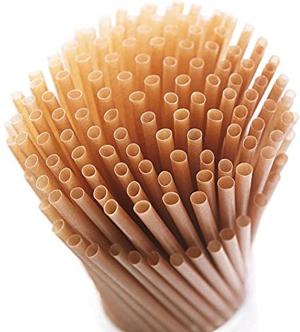200 Stück Zuckerrohr-Strohhalme, 20.3 cm, kompostierbare Trinkhalme, biologisch abbaubar, umweltfreundlich, plastikfrei, stabile Smoothie-Strohhalme für Zuhause, Strandpartys, nicht beschlägt
