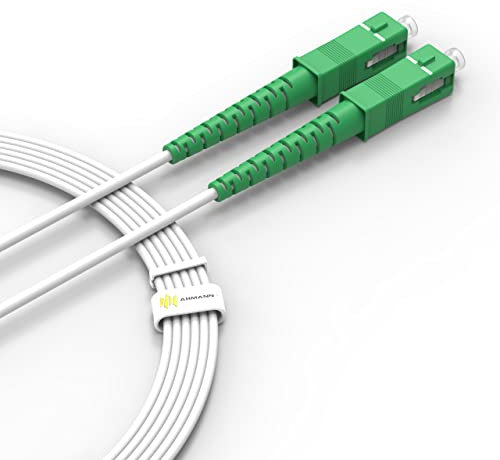 ARMANN® CORDON/CABLE/RALLONGE FIBRE OPTIQUE 10M ORANGE SFR BOUYGUES JARRETIÈRE FIBRE OPTIQUE SC-APC VERS SC-APC BLANC