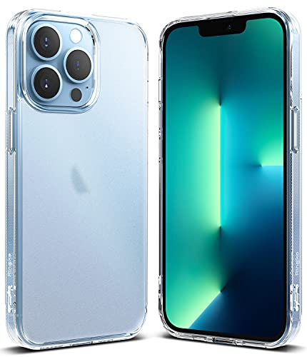Ringke Fusion Compatible with iPhone 13 Pro Max Case, Anti-Fingerprint Translucent Hard Frost Back Shockproof Soft TPU Bumper Phone Cover for 6.7-inch (2021) - Matte Clear