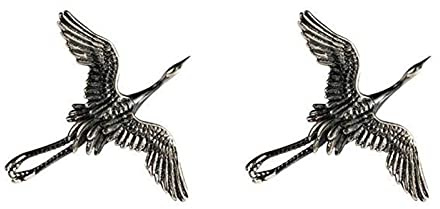 LOKILOKI 925 Sterling Silber Retro Fliegender Kranich Ohrstecker Neuheit Ohrringe Für Frauen Chinesischen Stil Weiblichen Schmuck Zubehör