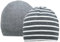 FORUHOO Baby Beanie für Jungen Mädchen, Kleinkind Mütze Herbst Winter 2er Set(3-7 Jahre,Zweilagige: Grau+Grau Streifen)