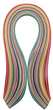 ODETOJOY Quilling-Papierstreifen, 3 mm, 36 Farben, 180 Streifen, Set zum Selbermachen, Origami-Papier, Quilling, Kunst, Länge 54 cm (36 Farben - 3 mm)