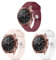 Tobfit Cinturino di ricambio per Samsung Galaxy Watch 3 da 41 mm, per uomo e donna, 20 mm, in silicone, per Samsung Galaxy Watch 3 41 mm (taglia unica, 01 rosso vinaccia/rosa/bianco)