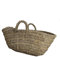 Jardin202 - Capazo de Esparto con Asas Decorativo | Capazo Fibra Natural Sostenible | Cesto para Leña | 58 x 36 x 32 cm -