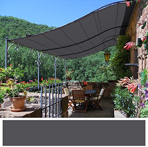 Toile, bâche pergola 5 x 3 m - Tissu PVC étanche 640 g/m² Coloris Gris foncé - Imperméable, Anti-UV et très résistante