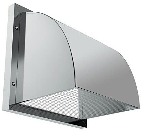 Quadrat Küche Dunstabzugshaube Abdeckung Außen 30 35 38 40cm Edelstahl Lüftungsgitter Wand Lufthaube, Abluft Lüftungsrohr Lüftungsgitter Abluftgitter Mit Mesh Screen Mit Schrauben ( Size : 350mm(13.8i