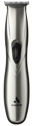Andis 32810 Slimline Pro Cord/Cordless Beard Trimmer, Lithium Ion T-Blade Trimmer, Close Cutting T-Blade Zero Gapped, Chrome