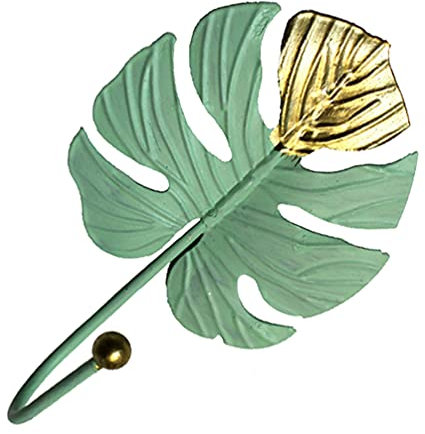 Zerodeko Handtuchhaken Wandhaken Palmblatt Monstera Haken aus Blatt Eingang Badezimmer Schlafzimmer Bauernhof Dekoration