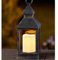 Marco Paul 23cm LED Flickering Candle Lantern Bronze Effect Hanging Outdoor Lamp Battery Operated Flameless Light Indoor Lighting for Home Decorative Auto Timer LED Light