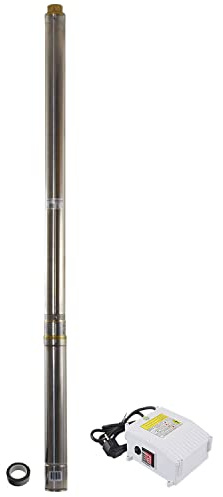 Agora-Tec® 3 Zoll Tiefbrunnenpumpe Premium 1100W 5.5-93 30m Kabel | Klarwasserpumpe Edelstahl | 5500l/h Fördermenge | 93m Förderhöhe | 9,3 bar | Ø 79mm | 1¼ IG |