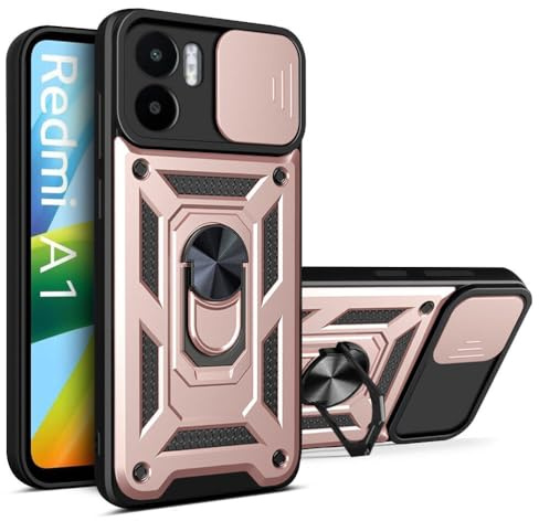 betterfon Handyhülle für Xiaomi Redmi A1 | Stoßfest & Kratzfest | Mit Kameraschutz, Anti-Fingerabdruck & robustem Panzerschutz-Design | Rosegold