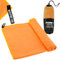 POWRX Mikrofaser Handtuch Piece - Kompakt & leicht - saugstark & schnelltrocknend - einfaches Aufhängen & verpacken - top Materialqualit - sporthandtuch fitnessstudio - 152x76cm - Orange