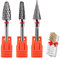 CGBE 3 Stück Nagelfräser Aufsätze, Wolframlegierung Nagelfräser Schleifköpfe Hartmetall Bits Entfernen Gel Acryl Nagelhaut, Professioneller Nagelbohrer Bits Feine Körnung für Maniküre Pediküre