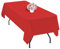 1 Packung rote Polyester-Tischdecke für 1,8 m große rechteckige Tische, 153 x 260 cm Polyester-Stoff-Tischdecke, knitterfrei, waschbar, für Hochzeit, Geburtstag, Party, Bankette, Dekoration