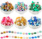 Sunrony 300 perline di lenticchie in silicone di colori misti, 12 mm, perline in silicone per portachiavi, perline abaco in silicone sfuso, per la creazione di collane, bracciali e perline spaziali in