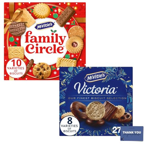 McVitie's Biscuit Bundle - Victoria Chocolate (275g) & Family Circle Assortments (400g), Classic Chocolate and Biscuit Combo