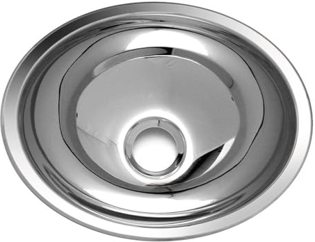 Camping Spüle oval 28cm Edelstahl Einbauspüle Spülbecken Wohnmobil Waschbecken