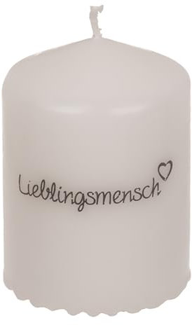 Seaside No.64 - Stumpenkerze aus Echtwachs - Spruchkerze mit toller Botschaft - Geschenkbox aus Kraftpapier - Hochzeit, Weihnachten, Geburtstag, Freundschaft, Valentinstag (Lieblingsmensch)