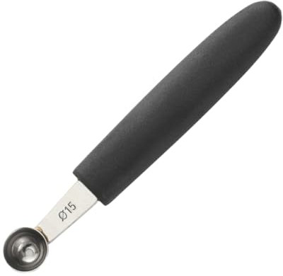 lopituwe Langlebiger und einfach zu verwendender Melonen Kugelausstecher aus Edelstahl, Obstschaufel, Edelstahl Eisportionierer, Melonen Kugelausstecher, 15 mm rund