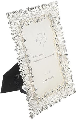 Cabilock Diamant-Fotorahmen kreativer bilderrahmen Diamant bilderrahmen Hochzeitsfotorahmen Bilderrahmen für den Schreibtisch Desktop-Fotorahmen Kristall Dekorationen Einrichtung