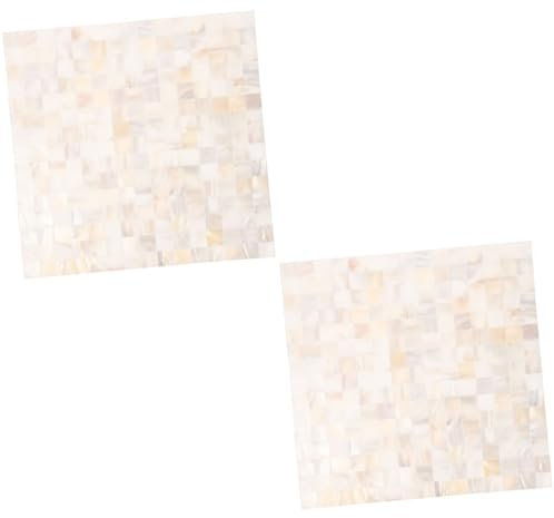 UPKOCH 2St Mosaikfliesen Aufkleber für Wandfliesen aus PVC Mosaikstein Wohnkultur Dekor Heimkachel Hintergrund Wand Ziegel Haushalt Keramikfliesen Perlmutt schmücken Unglasierter Ziegel