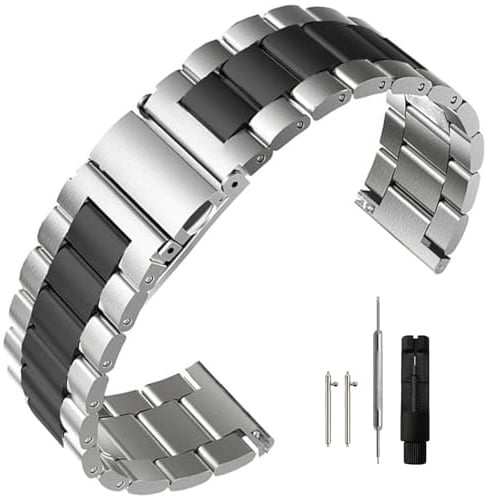 Niziruoup Uhrenarmbänder Metall Prämie Matte Edelstahl 16mm 18mm 20mm 22mm 24mm Schnellverschluss Edelstahlarmband Metallarmband Ersatzarmbänder Uhrenarmband für Damen Herren