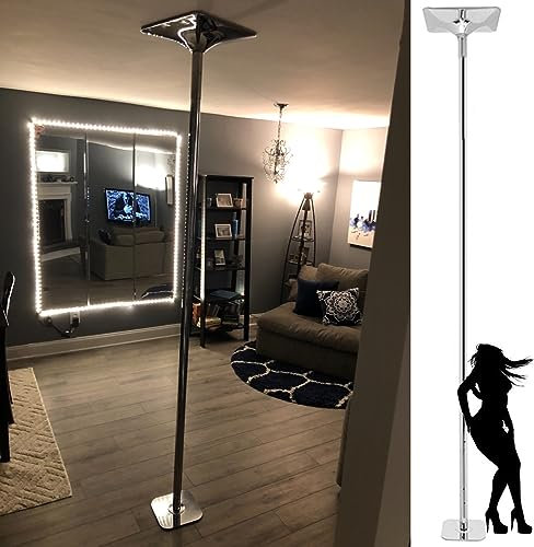 Kit Pole Dance, Barre de Pôle Dance Poteau de danse statique et rotatif, 7 pieds, 8 pieds, 9 pieds, 10 pieds, 11 pieds, 11,5 pieds, 12 pieds, 12,5 pieds, portable, amovible, réglable en hauteur, pour