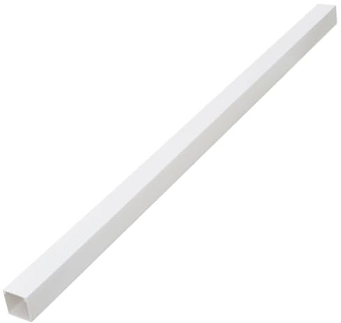 vidaXL Installationsrohre, Installationsrohr mit Löchern, Kabelrohr für dünnere Kabel, Kabelleiste kabelkanal Installationskanal, Weiß 100x40mm 30m PVC